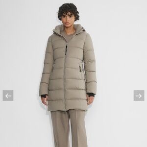 Aritzia super puff mini in taupe